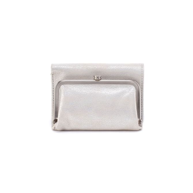 HOBO Robin Compact Wallet, Silver