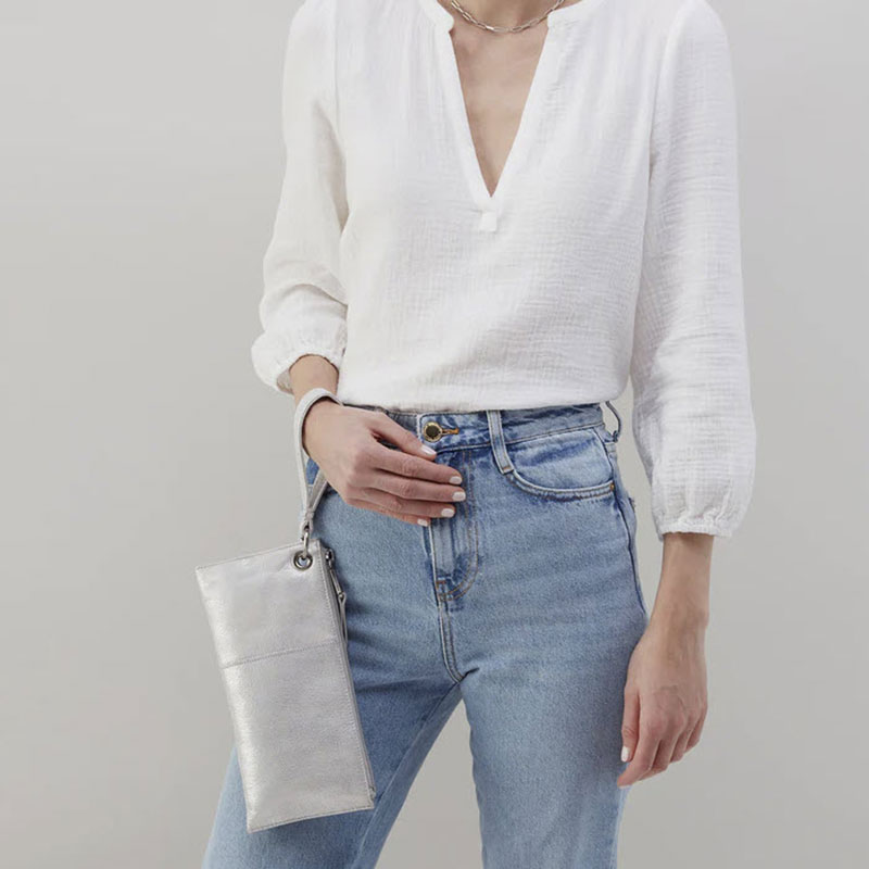 HOBO Vida Wristlet, Silver