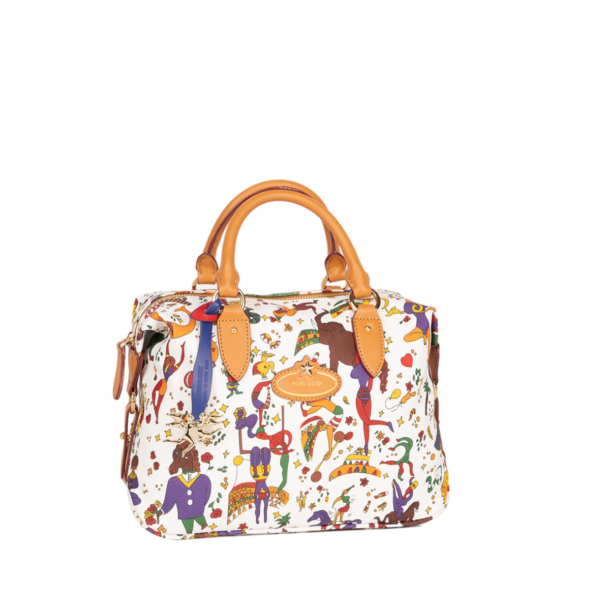 Piero Guidi Julia Satchel Top Handle Bag, White