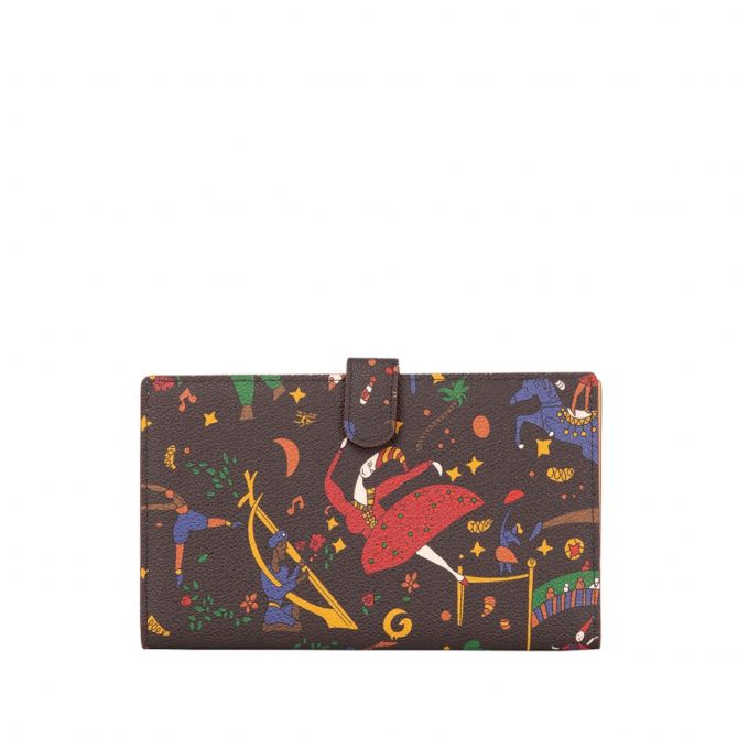 Piero Guidi Donna Magic Circus Medium Wallet, Brown