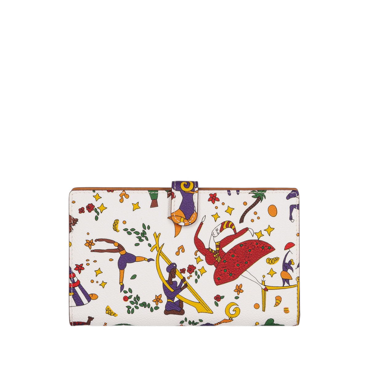 Piero Guidi Donna Magic Circus Medium Wallet, White