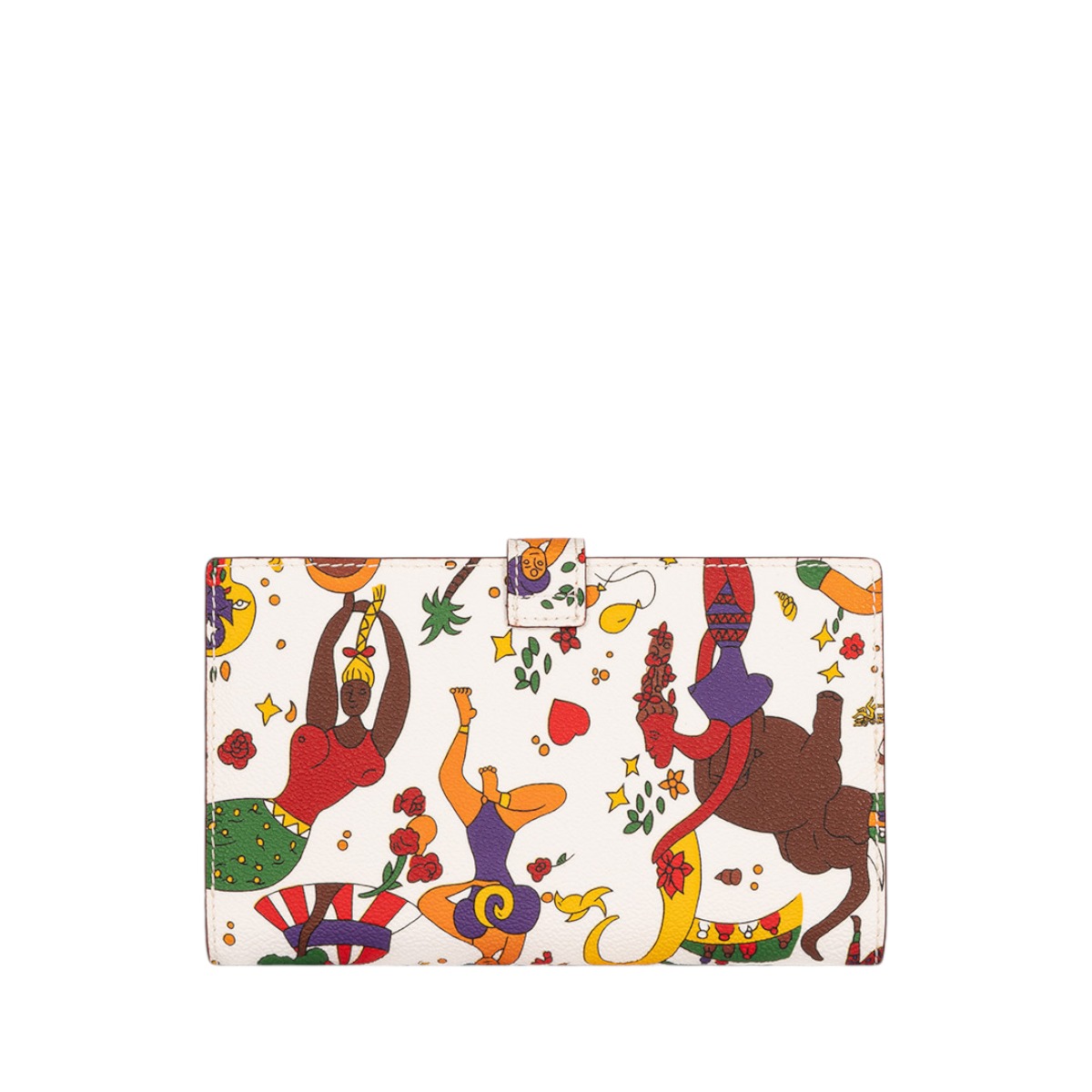 Piero Guidi Donna Magic Circus Medium Wallet, White