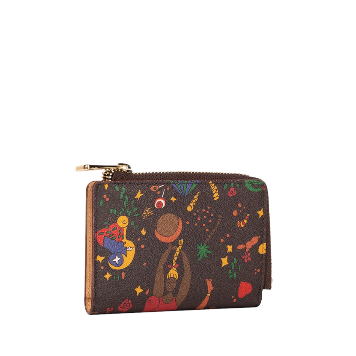 Piero Guidi Donna Magic Circus Coin Wallet, Brown