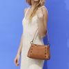 Hammitt Bryant Medium Bag, Saddle Brown and Bronze Hardware