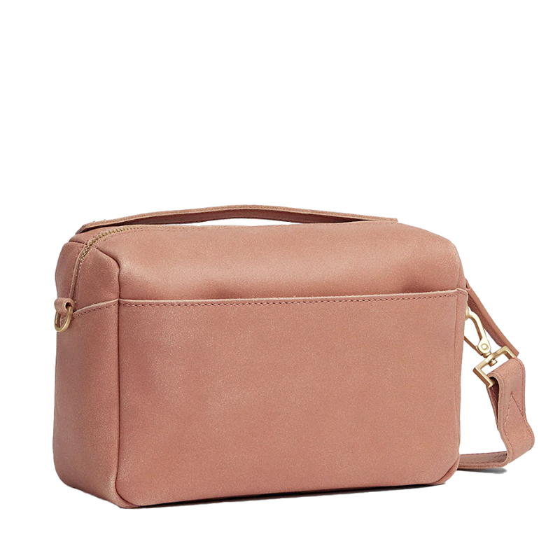 Hammitt Evan Crossbody, Sorbet Pink with Brushed Gold Tone Hammered Hardware