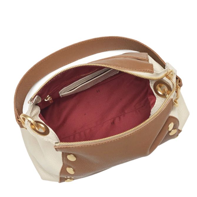 Hammitt Bryant Medium Top Handle Bag CafA A au Lait and Brushed Yellow Gold Tone Hardware 840220510428 Borsheims