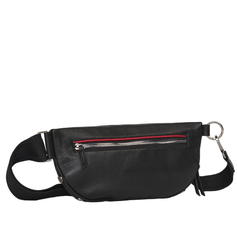Hammitt Medium Charles Crossbody, Black and Gunmetal Hardware