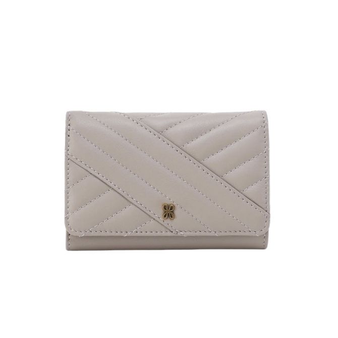 HOBO Jill Trifold Wallet, Warm Grey