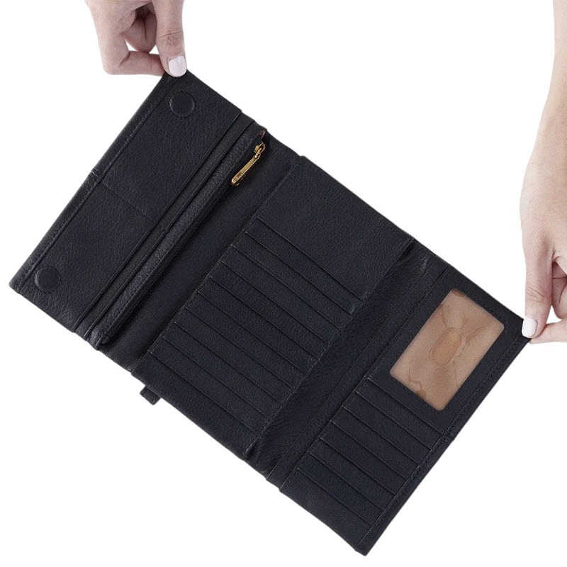 HOBO Keen Continental Wallet, Black