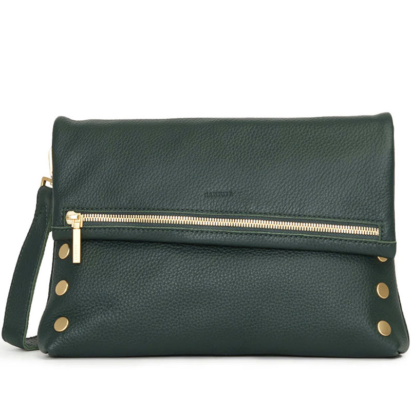 Hammitt VIP Large Shoulder Bag, Grove Green and Brushed Gold Hardware
