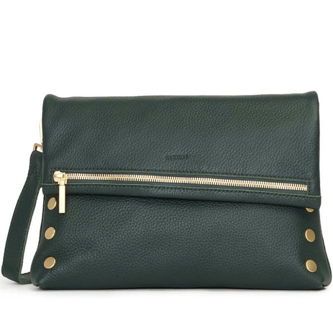 Hammitt VIP Large Shoulder Bag, Grove Green and Brushed Gold Hardware