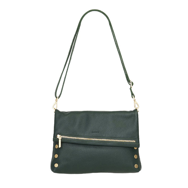 Hammitt VIP Large Shoulder Bag, Grove Green and Brushed Gold Hardware