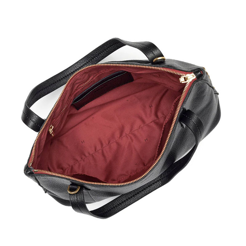 Hammitt Addie Medium Top Handle Bag, Black and Brushed Gold Hardware