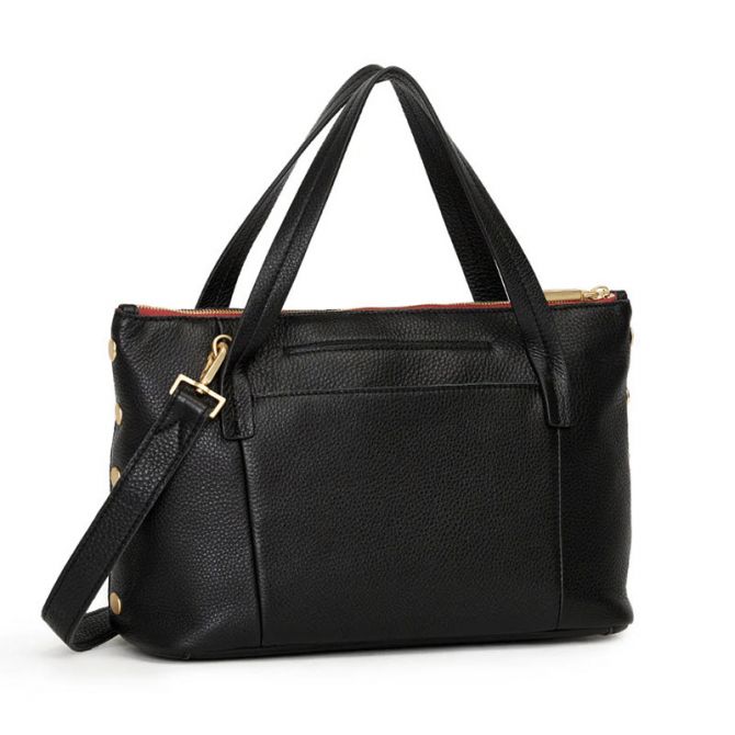 Hammitt Addie Medium Top Handle Bag, Black and Brushed Gold