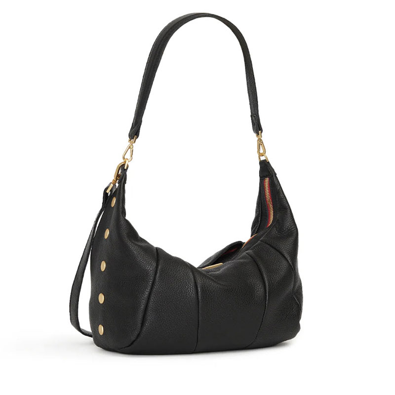 Hammitt Shoulder Bag, Black and Brushed Gold Hardware