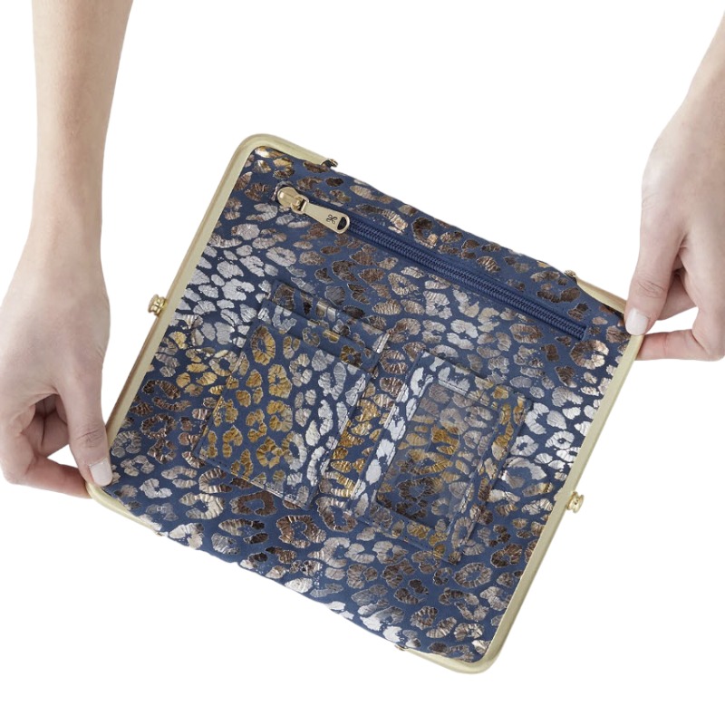 HOBO Lauren Clutch Wallet, Mirror Cheetah