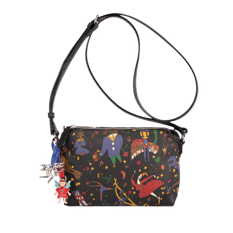 Piero Guidi Magic Circus Azzurra Tracollina Sling Bag, Black