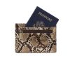 HOBO Euro Slide Card Case, Golden Snake Printed Leather