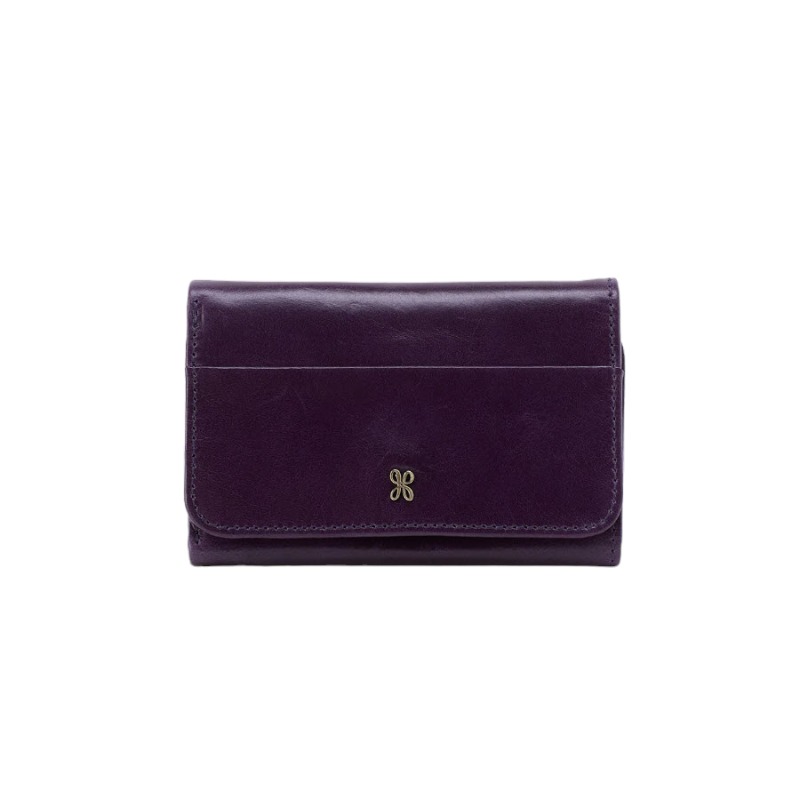 HOBO Jill Trifold Wallet, Deep Purple