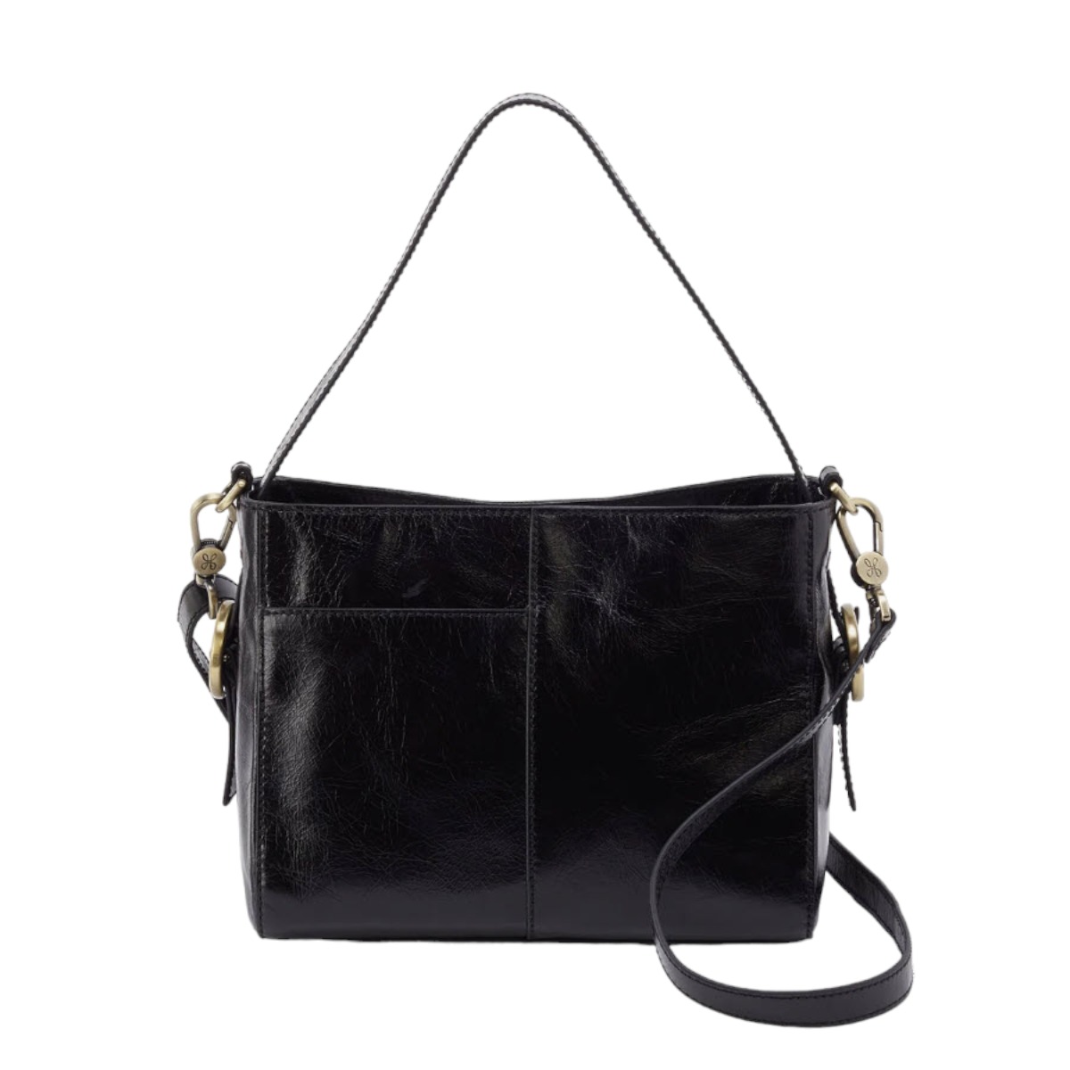 HOBO Render Small Crossbody, Black in Polished Leather VI35933BLK