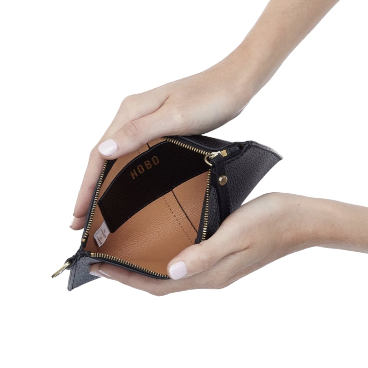 HOBO Vida Small Pouch, Black in Micro Pebbled Leather