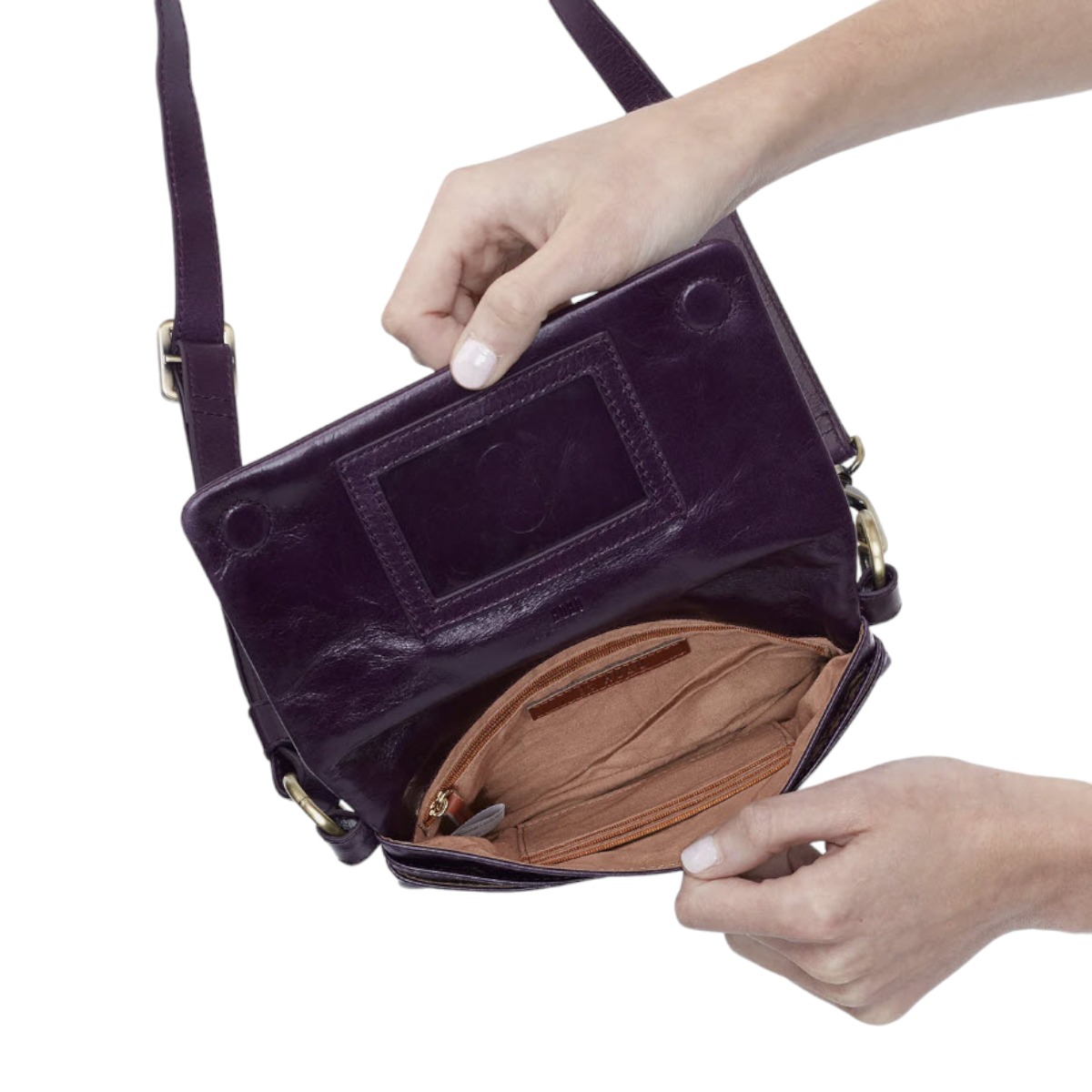 HOBO Winn Belt Bag, Deep Purple in Polished Leather