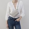 HOBO Winn Belt Bag, Light Grey in Polished Leather