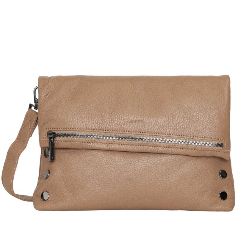 Hammitt VIP Large Shoulder Bag, Biscotti and Gunmetal Hardware
