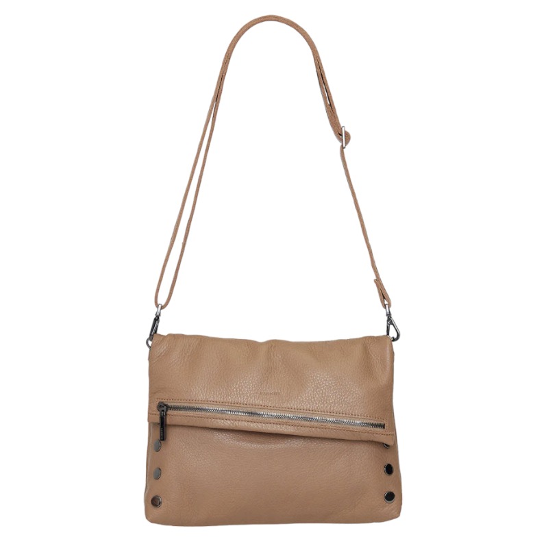Hammitt VIP Large Shoulder Bag, Biscotti and Gunmetal Hardware