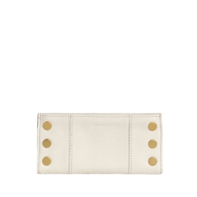 Hammitt 110 North Wallet, Calla Lily White and Brushed Yellow Gold Hardware
