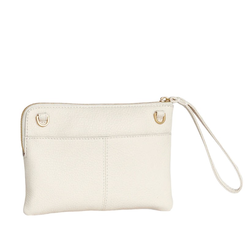 Hammitt Nash Small Wristlet, Calla Lily White and Brushed Yellow Gold Hardware