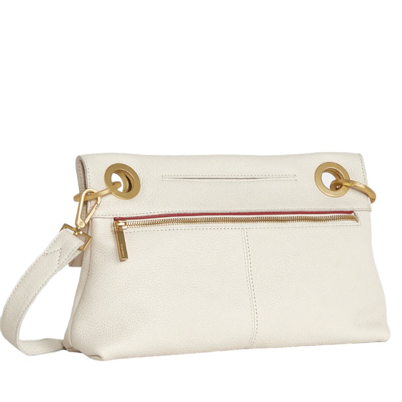 Hammitt VIP Montant Medium Crossbody, Calla Lily White and Brushed Yellow Gold Hardware