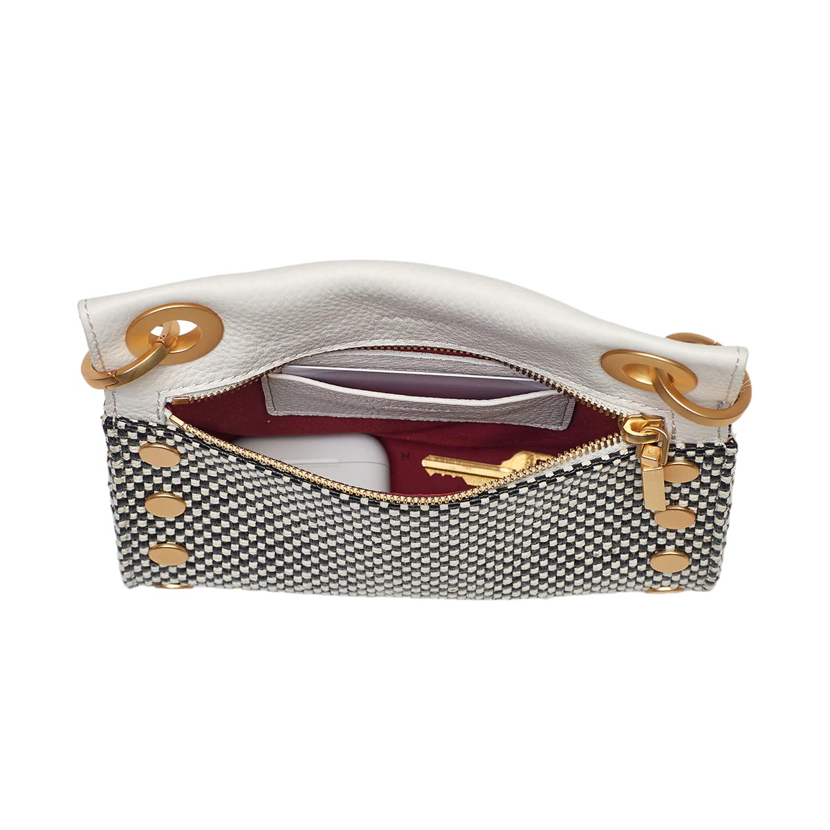 Hammitt Tony Small Crossbody Bag, California Weekend Pattern and Brushed Yellow Gold Hardware