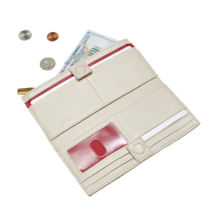 Hammitt 110 North Wallet, Chateau Cream and Brushed Yellow Gold Hardware