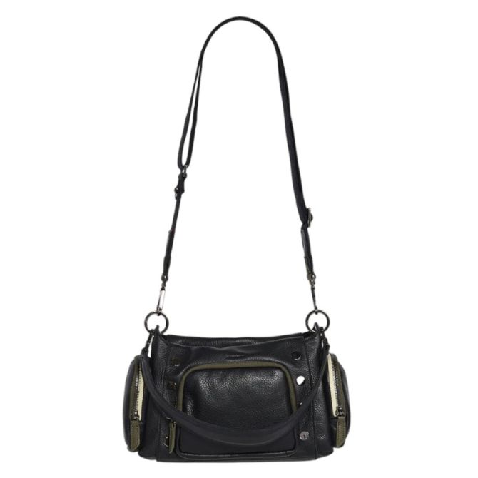 Hammitt Bryant Medium Top Handle Crossbody Bag, Cargo Black and