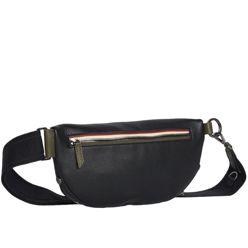 Hammitt Medium Charles Crossbody, Cargo Black and Gunmetal Hardware