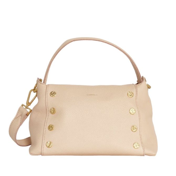 Hammitt Bryant Medium Top Handle Bag, Champagne Pink Pebble and Brushed Yellow Gold Hardware