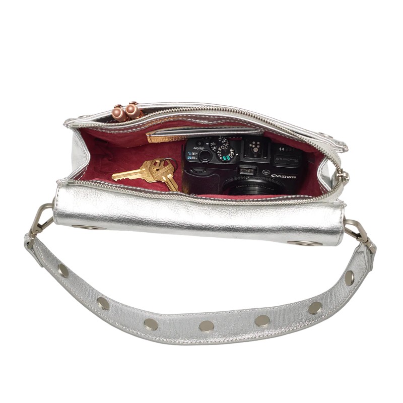 Hammitt Small Montana Clutch, Sidewalk Silver and Brushed Silver Hardware