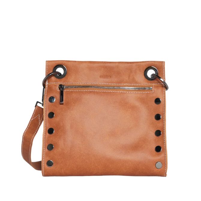Hammitt Medium Tony Crossbody, Hermosa Saddle and Gunmetal Hardware