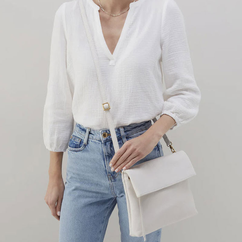 HOBO Draft Crossbody, White