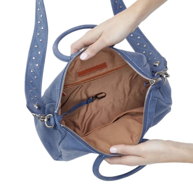 HOBO Sheila Medium Satchel, Azure | NV-22605AZUR | Borsheims