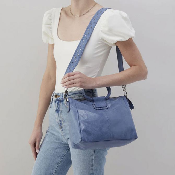 HOBO Sheila Medium Satchel, Azure | NV-22605AZUR | Borsheims