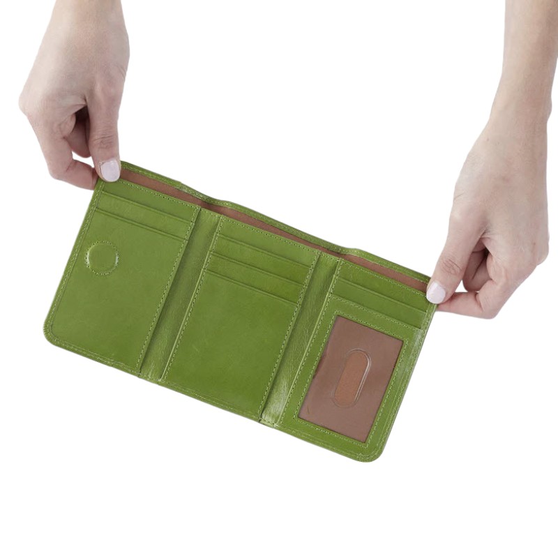 HOBO Jill Trifold Wallet, Garden Green