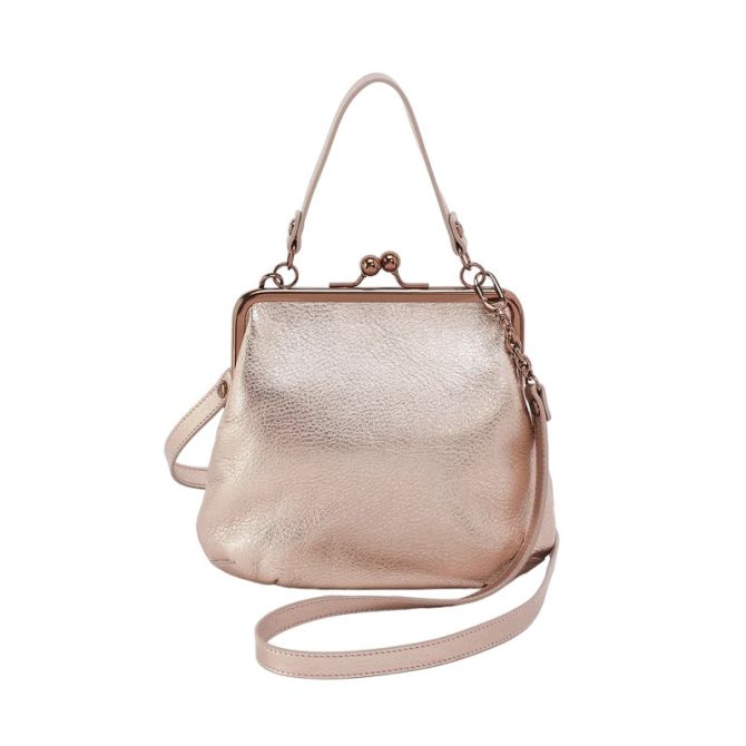 HOBO Alba Crossbody, Pink Gold Metallic