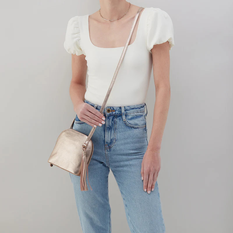 HOBO Nash Crossbody, Pink Gold Metallic