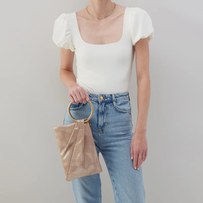 HOBO Sheila Ring Clutch, Gilded Beige