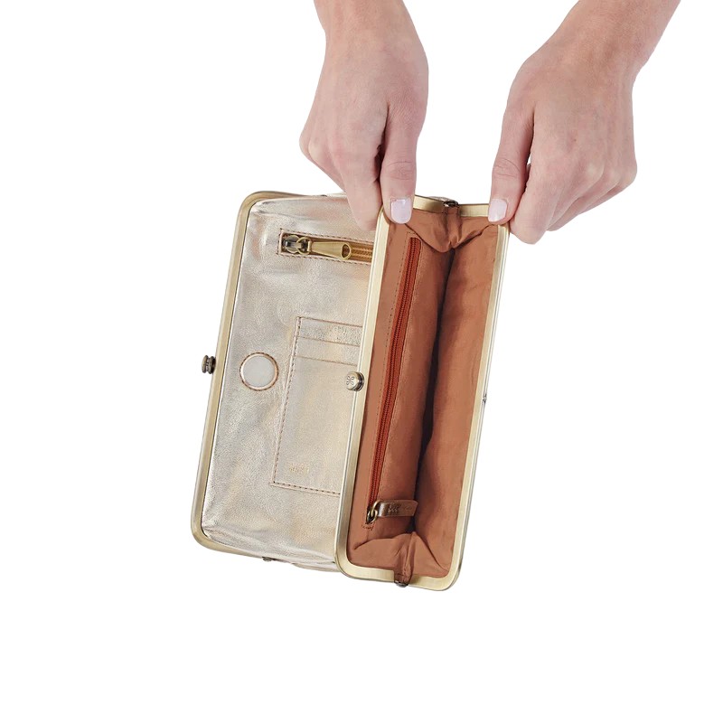 HOBO Lauren Clutch Wallet, Gold