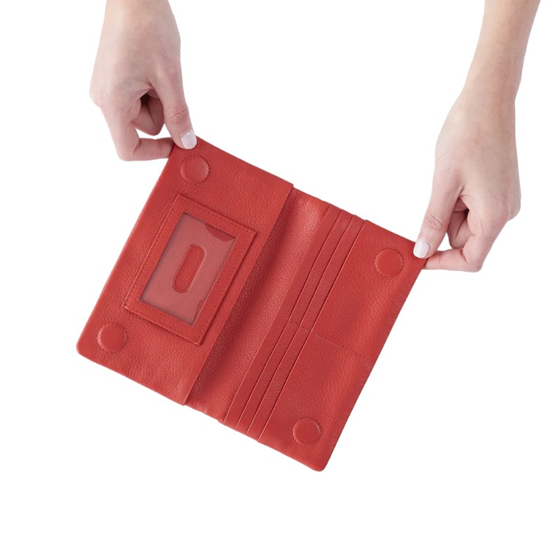 HOBO Lumen Continental Wallet, Red Clay