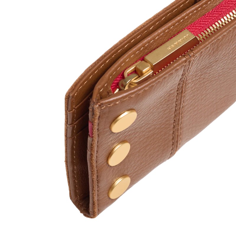 Hammitt 110 North Wallet, Mahogany Pebble and Brushed Yellow Gold Hardware