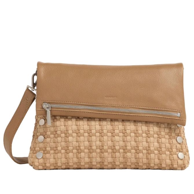 Hammitt VIP Large Shoulder Bag, Carpenter's Weave and Brushed Silver Hardware